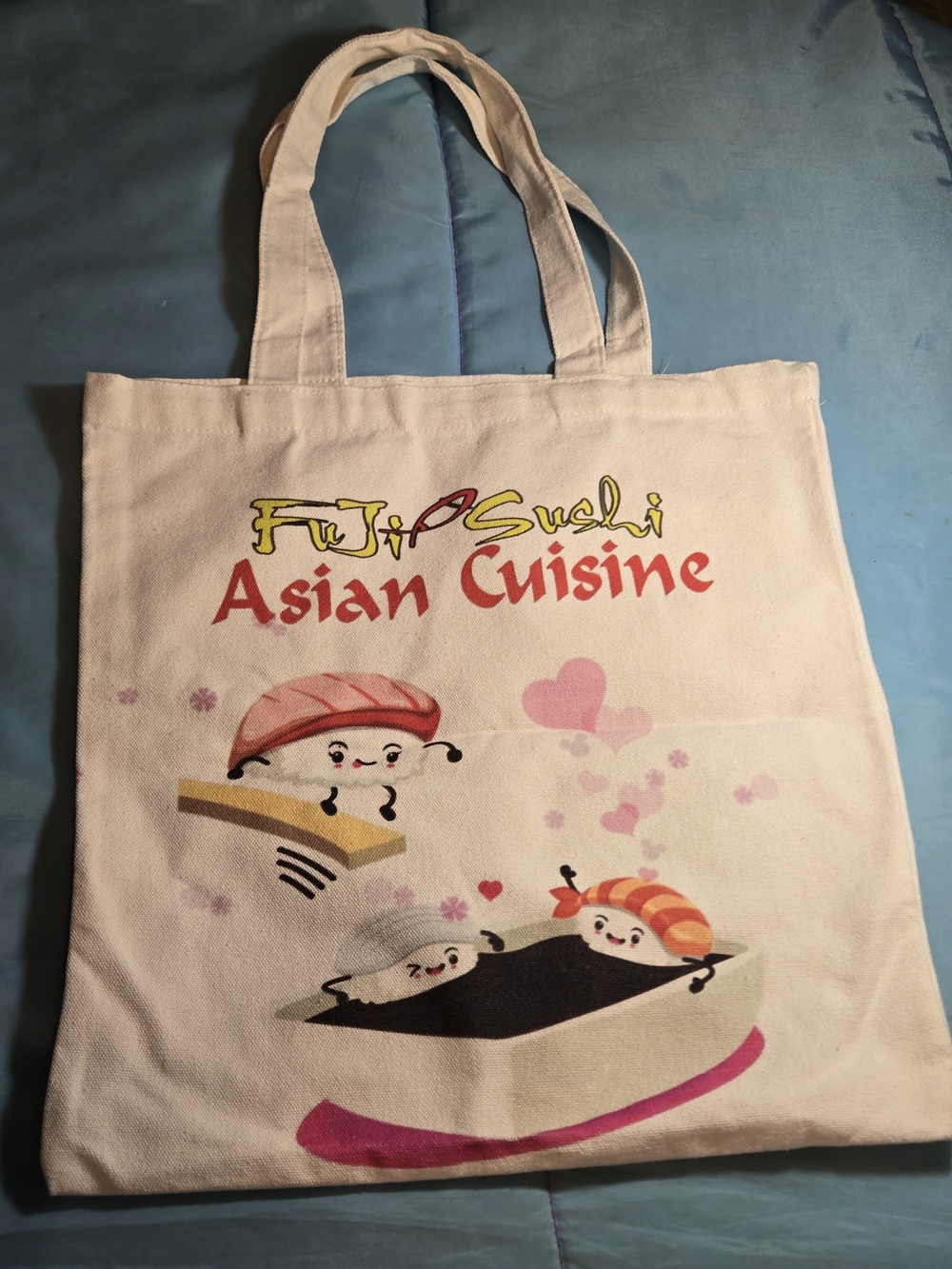 Fugi Sushi Asian Cuisine Canvas Tote Bag Super Cute